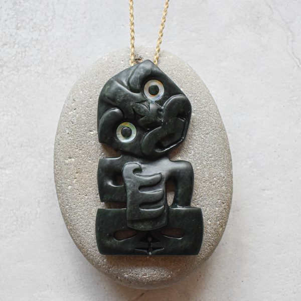 NZ Greenstone/Pounamu Hei Tiki Pendant