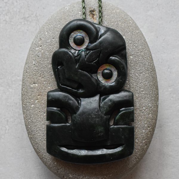 NZ Greenstone/Pounamu Hei Tiki Pendant