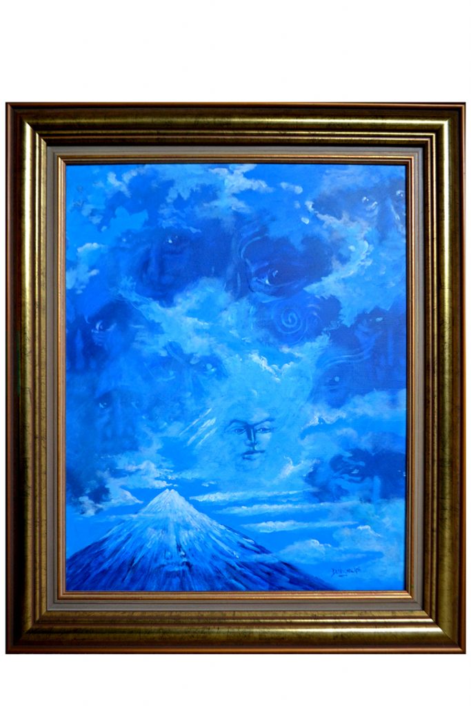 Painting by Darcy Nicholas called Children of Ranginui