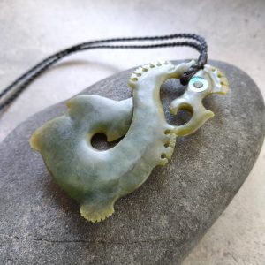 NZ greenstone manaia pendant by Alex Sands