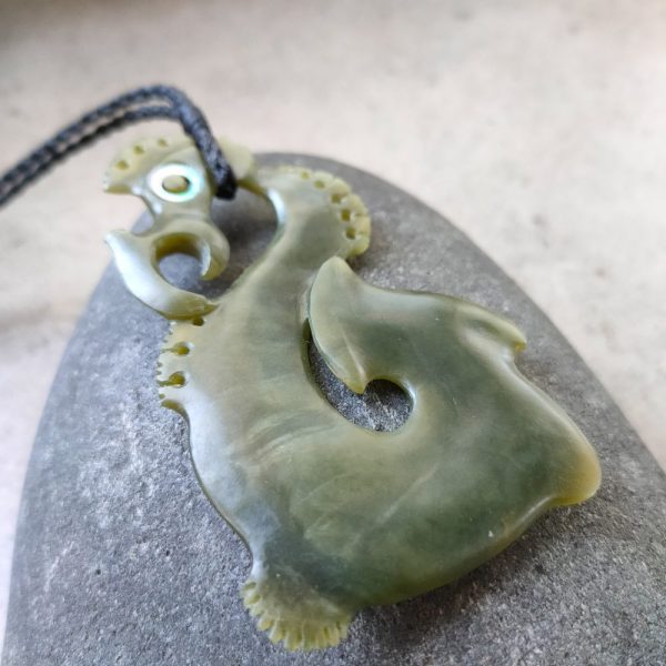 NZ greenstone manaia pendant by Alex Sands
