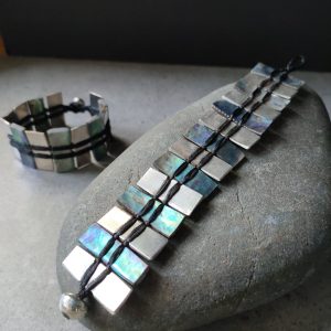 Paua and silver ariki Bracelet