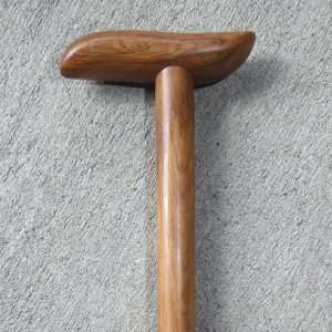 Walking stick carved from New Zealand maire wood by Johnny Hauraki