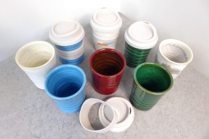 Coffee keep cups by Kim Morgan Pottery
