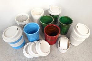 Coffee keep cups by Kim Morgan Pottery
