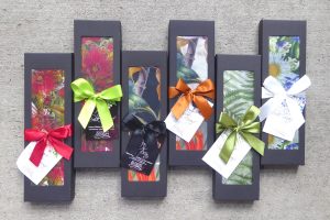 Pure silk scarves with NZ Flowers by Sue Wickison