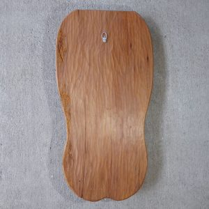 Back of a carved wooden face by Teraiman Tahiata