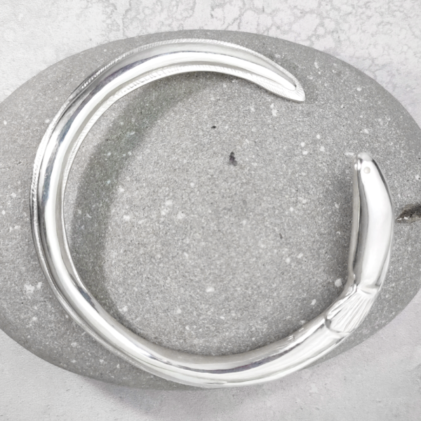 Bright sterling Silver Tuna/Eel Bracelet