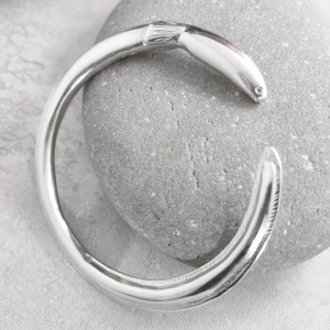 Bright sterling Silver Tuna/Eel Bracelet