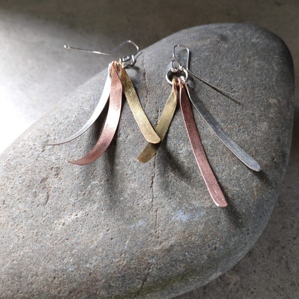 Zoya Beri - Feather Earrings  (79mm #79 Ag)